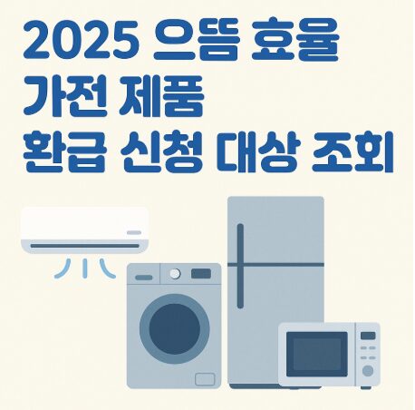 2025년 으뜸 효율 가전 제품 환급 신청 대상 조회